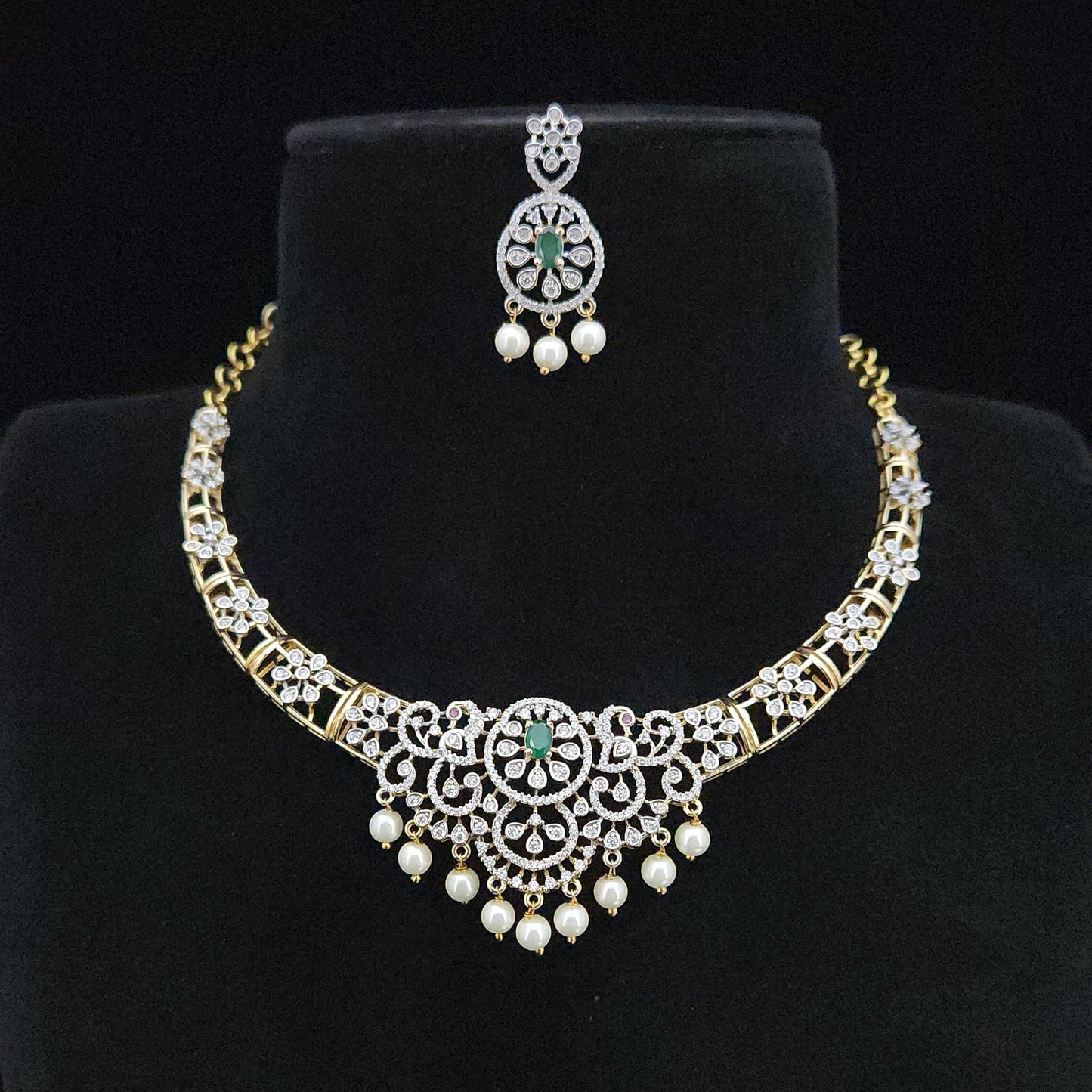 Regal Floral CZ Kante Set