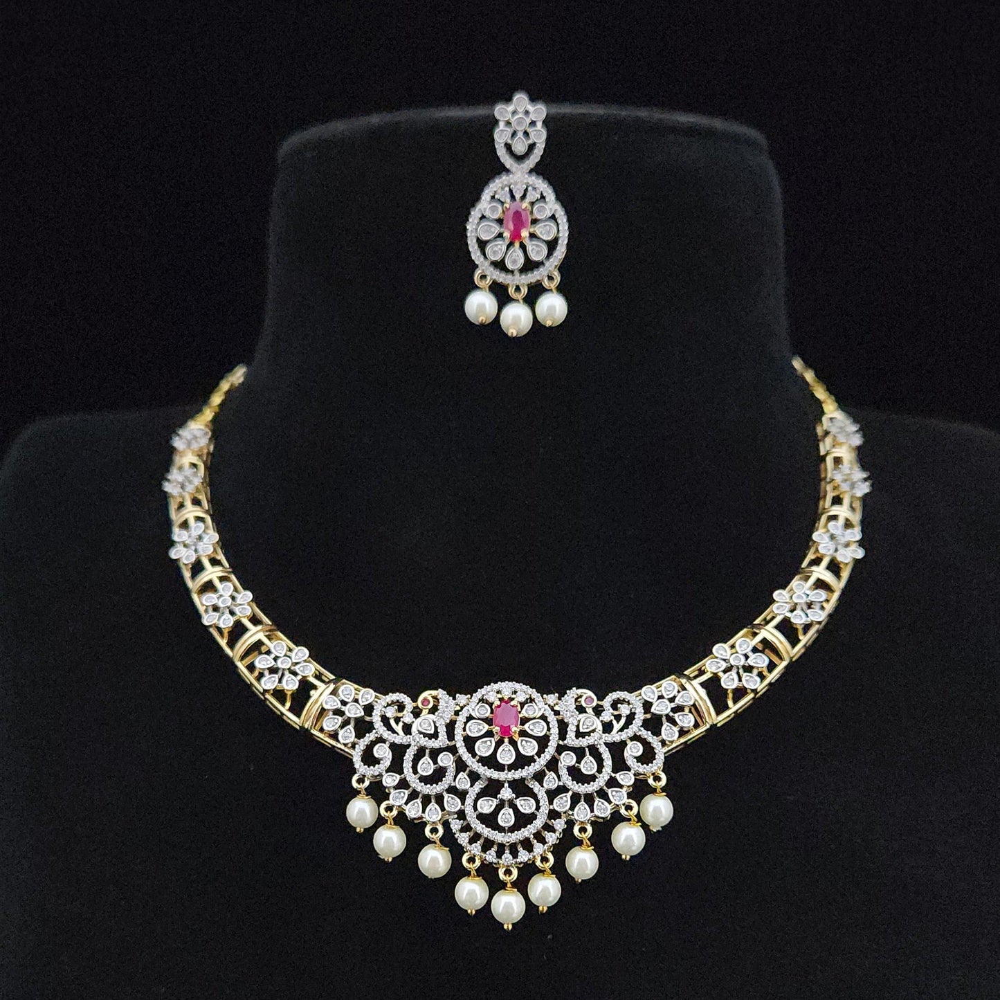 Regal Floral CZ Kante Set