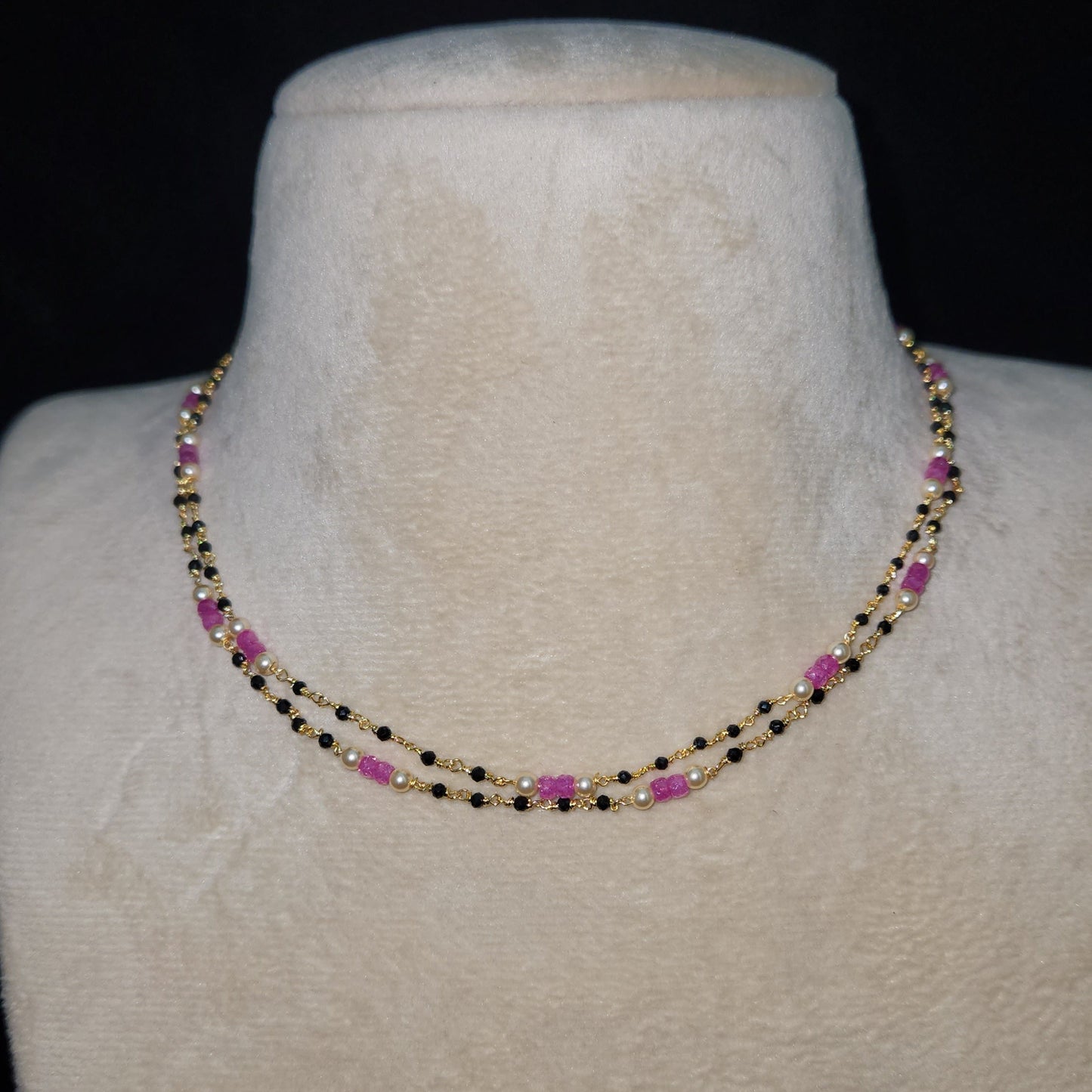 Charming Black Beads with CZ beads