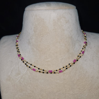 Charming Black Beads with CZ beads