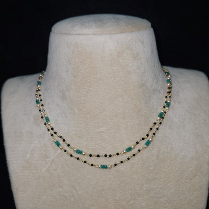 Charming Black Beads with CZ beads