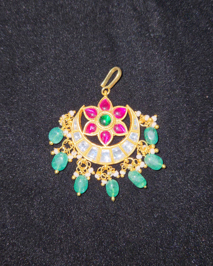 Opulent Jadau Kundan Flower Chandbali Maang Tikka