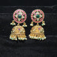 Charming Floral Pota Stone Jhumkas