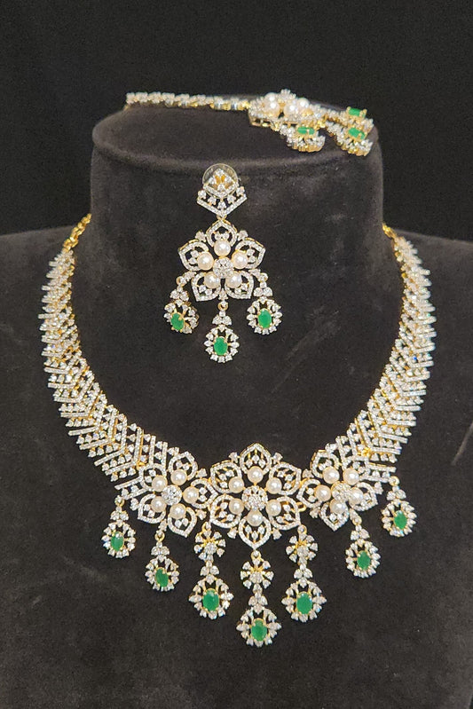 Lavish Diamond Finish Cz Kante Set