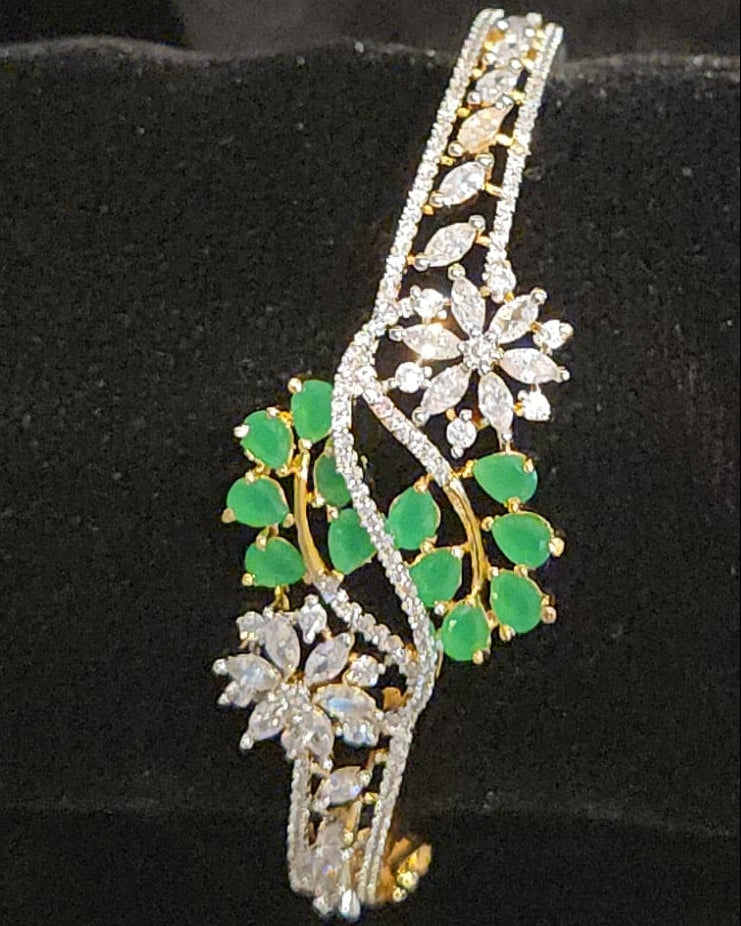 Vibrant CZ Floral Design Bracelet