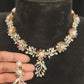 Vibrant Multi Color Floral Necklace Set