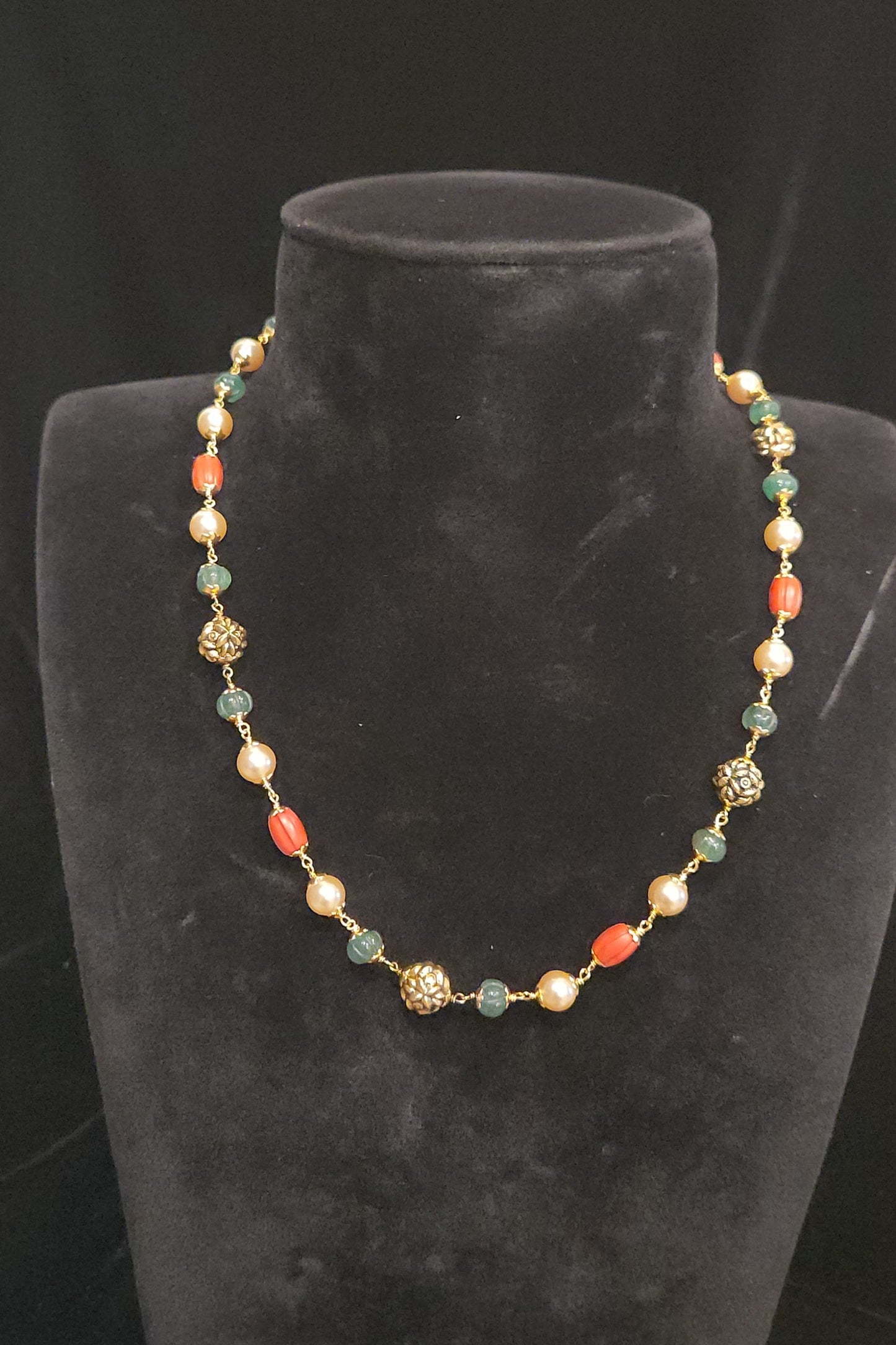 Vibrant Multi Color Mala with Nakshi Balls