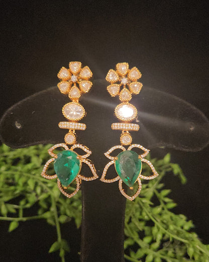 Brilliant Double Eight Floral Moissanite Earrings