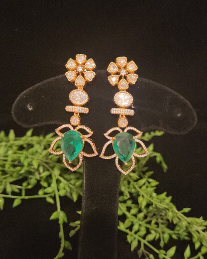 Brilliant Double Eight Floral Moissanite Earrings