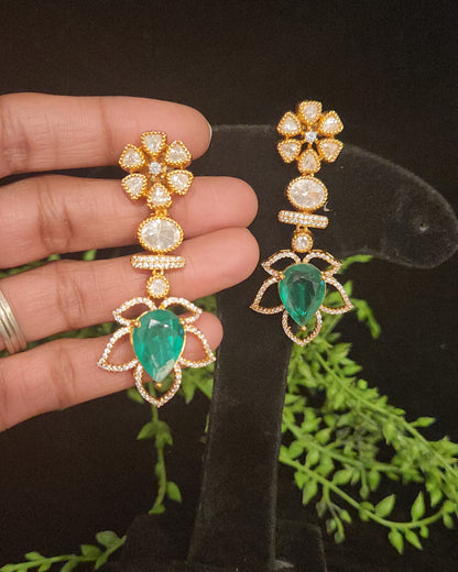 Brilliant Double Eight Floral Moissanite Earrings
