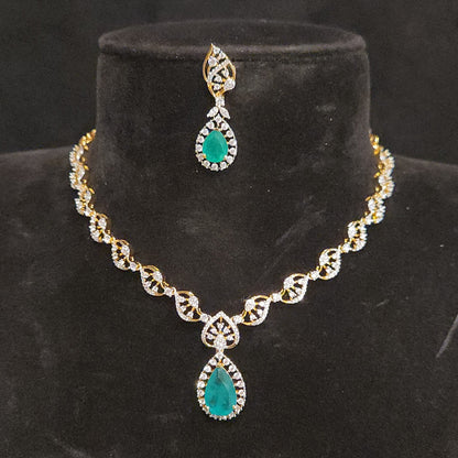 Designer Leaf Motif Necklace Set