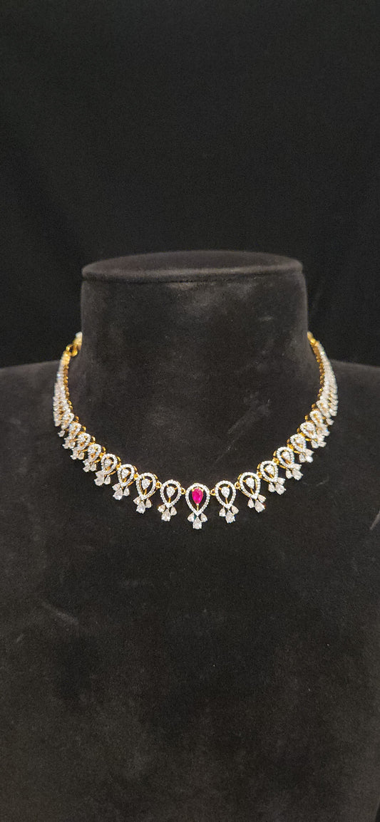 92.5 Silver Ruby Necklace