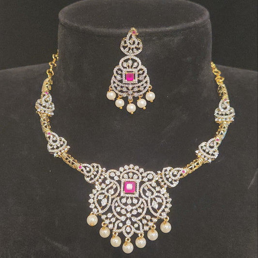 Elegant CZ Bird Motif Necklace