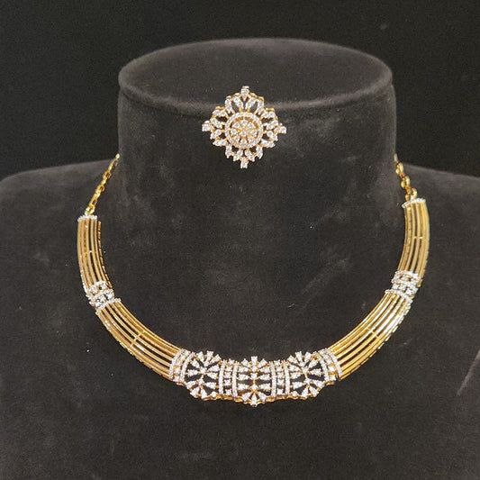 Designer CZ Floral Hasli