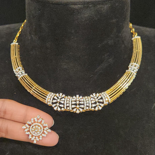 Designer CZ Floral Hasli