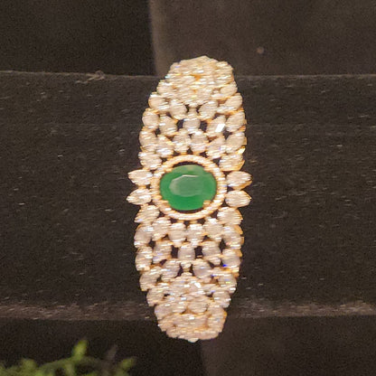 Designer Floral Drop Diamond Finish Bracelet