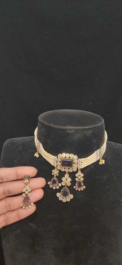 Traditional Rectangular Beads Choker