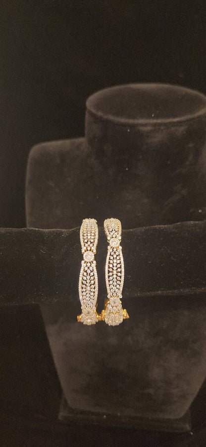 Sparkling CZ Openable Bangles