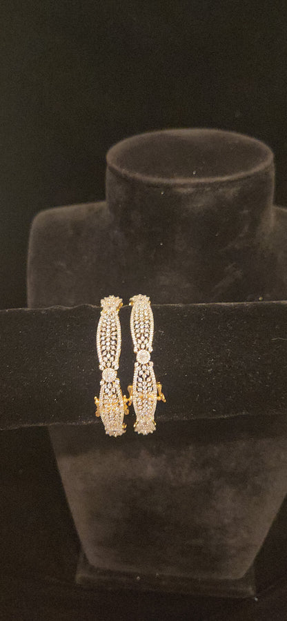 Sparkling CZ Openable Bangles
