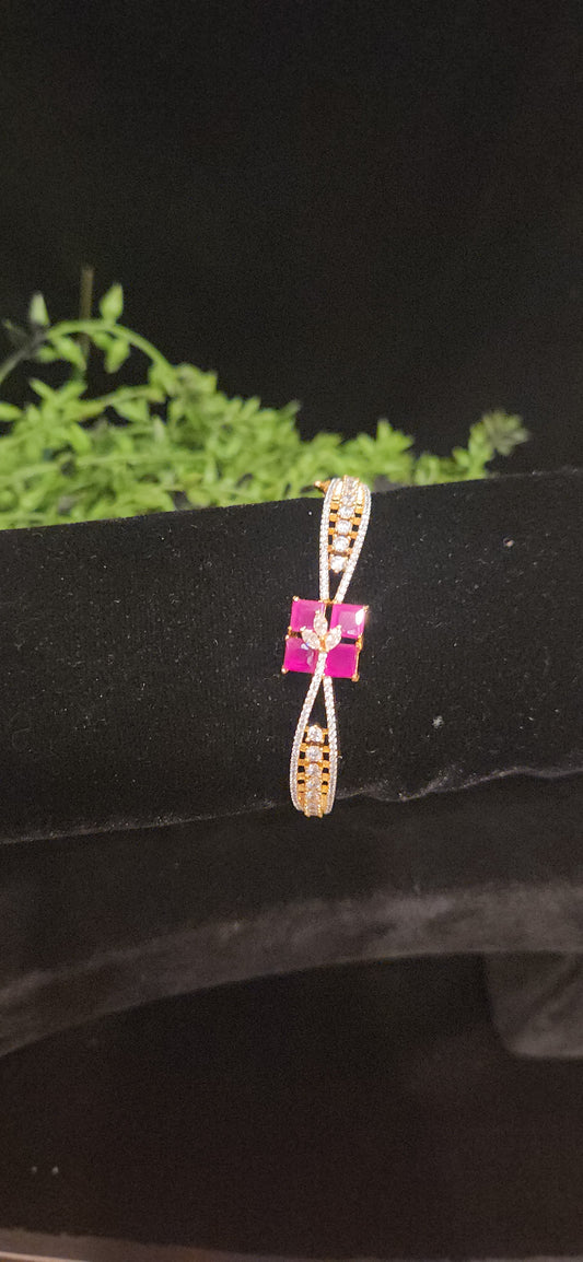 Sophisticated Floral Centerpiece Designer Bracelet