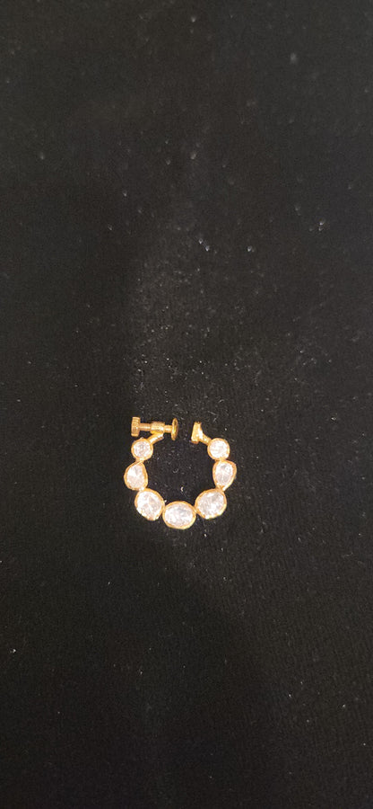 92.5 Silver Moissanite Nose Pin