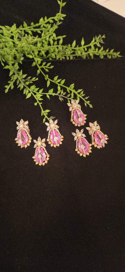 92.5 Silver Ruby Pendant Set