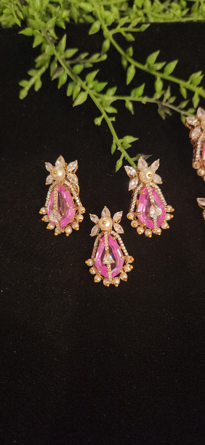 92.5 Silver Ruby Pendant Set