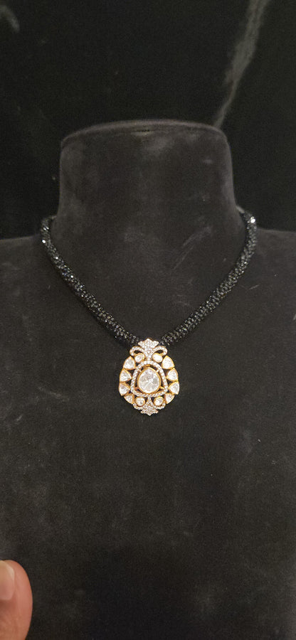 Regal 92.5 Silver Moissanite Pendant Set