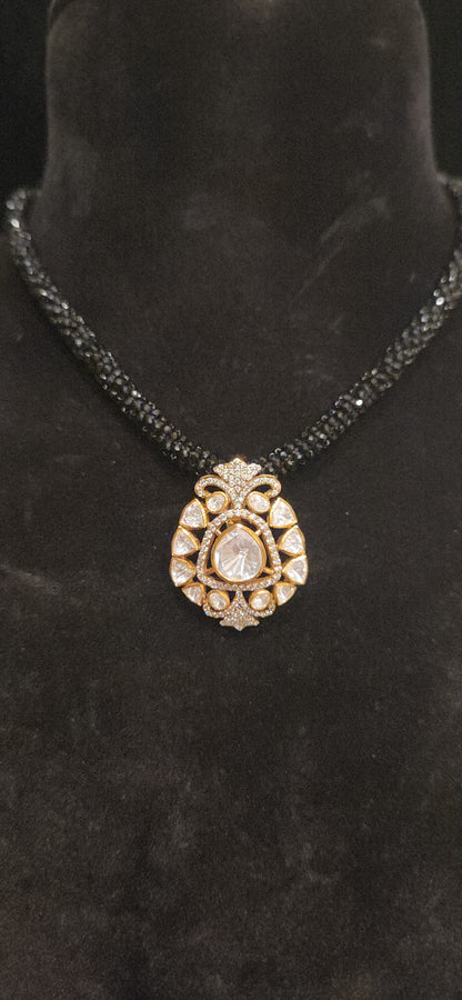 Regal 92.5 Silver Moissanite Pendant Set