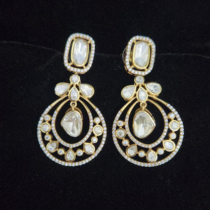 Exquisite Chandbali Moissanite Designer Earrings