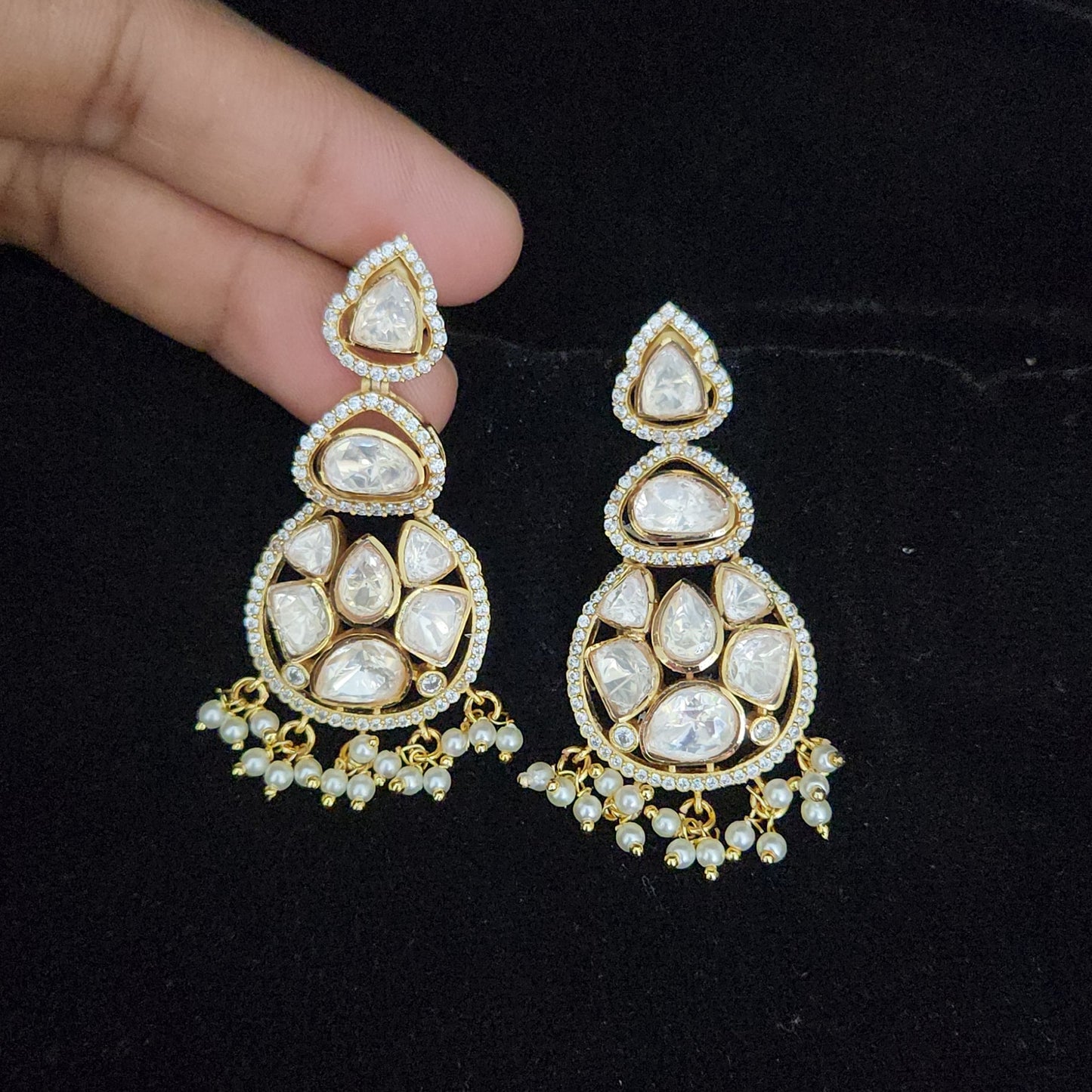 Modern Geometric Moissanite Earrings