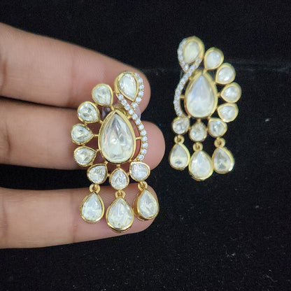 Majestic Peacock Motif Moissanite Designer Studs