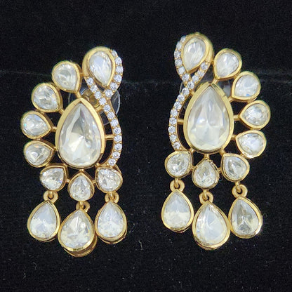 Majestic Peacock Motif Moissanite Designer Studs