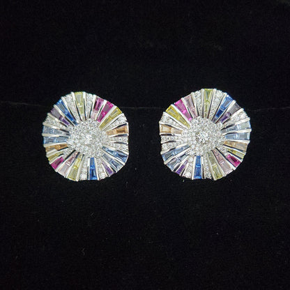 Charming Designer Multicolor Pattern Studs