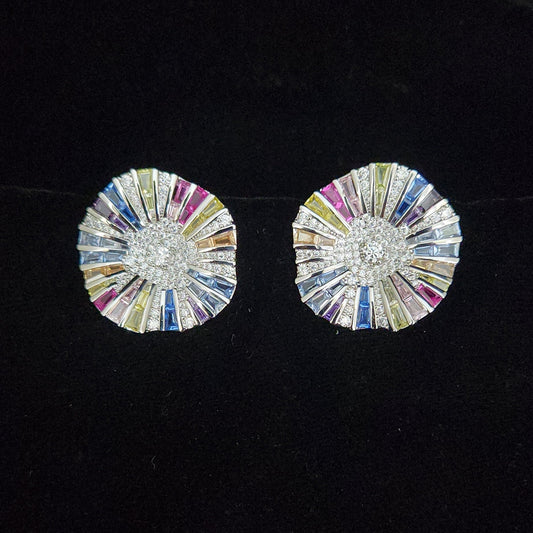 Charming Designer Multicolor Pattern Studs