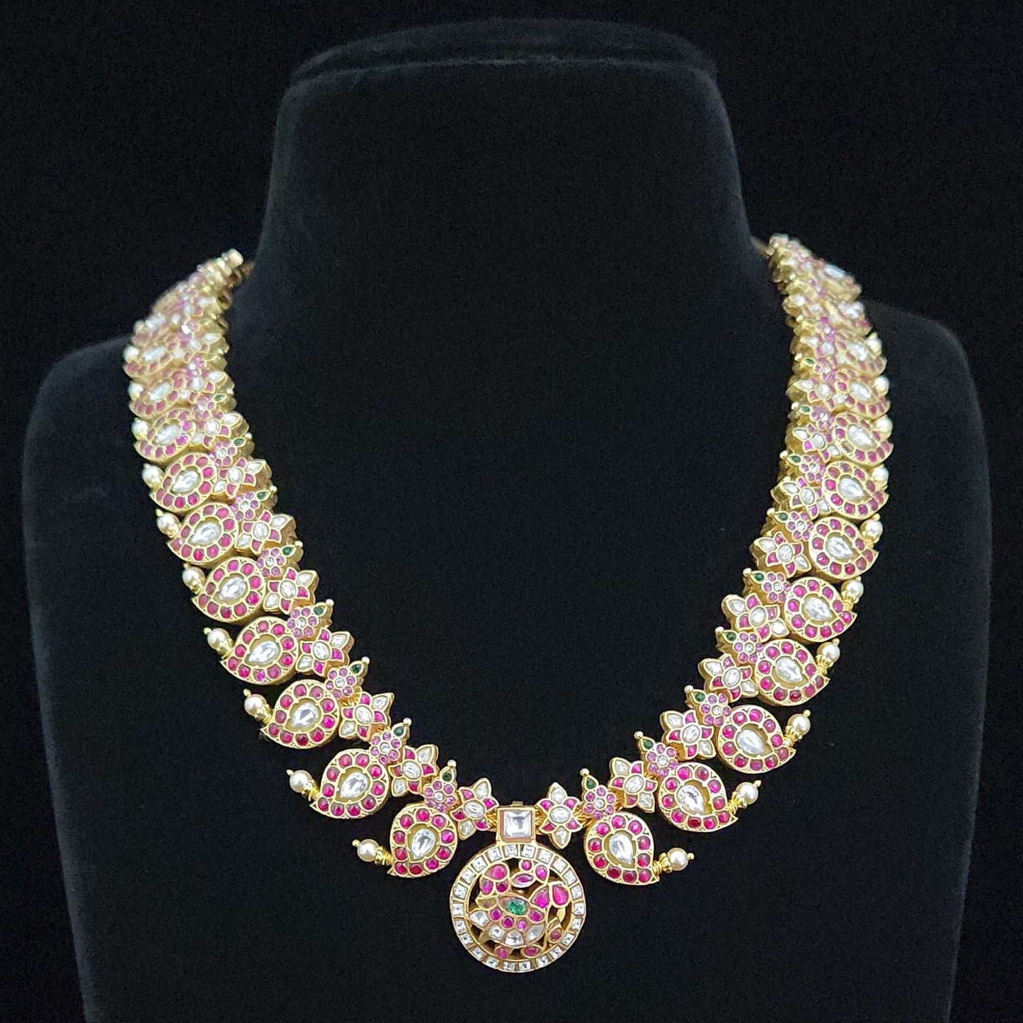 Heritage Jadau Kundan Mango Motif Short Haram