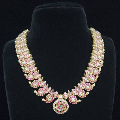 Heritage Jadau Kundan Mango Motif Short Haram