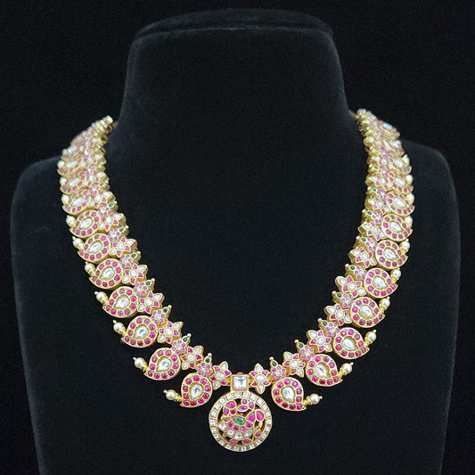 Heritage Jadau Kundan Mango Motif Short Haram