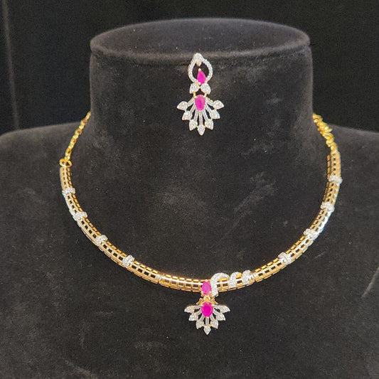 Leaf Motif Gold Finish Kante Set