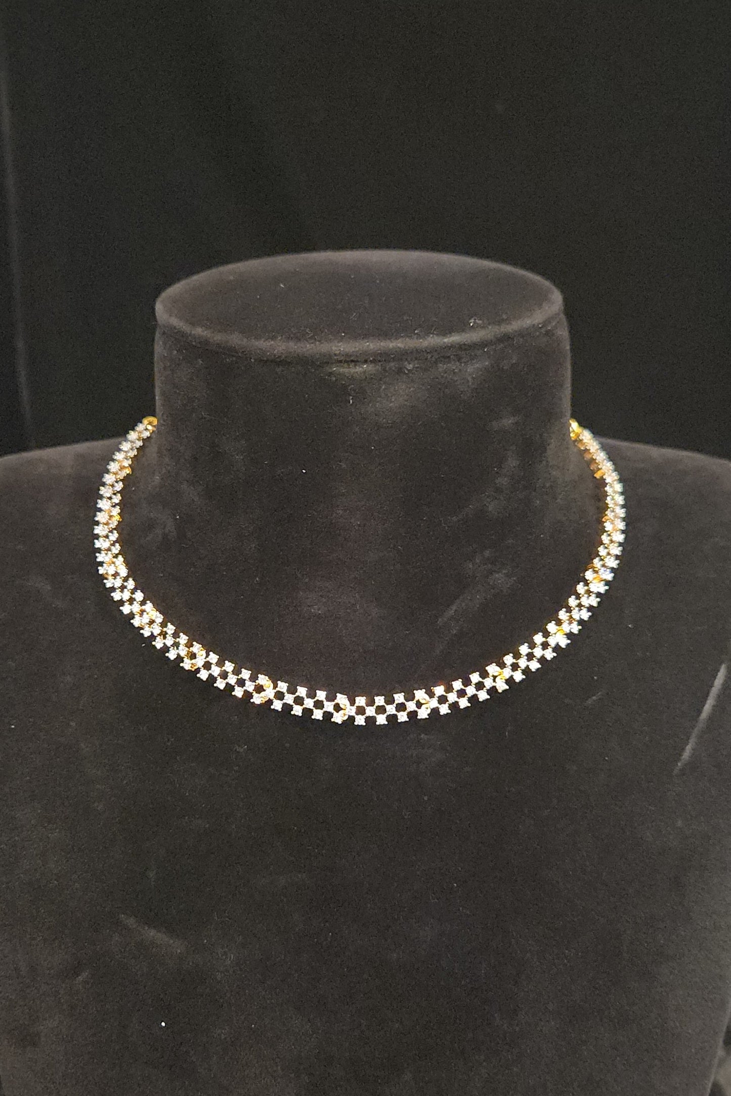 Sophisticated Checks CZ Designer Necklace for Kids and Mommies