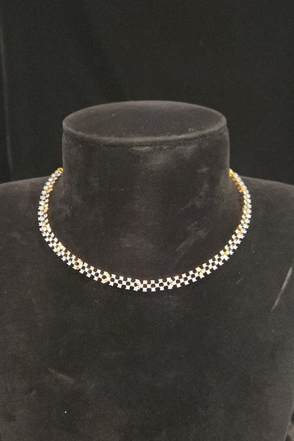 Sophisticated Checks CZ Designer Necklace for Kids and Mommies