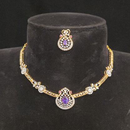 Tear Drop CZ Bird Motif Designer Kante Set