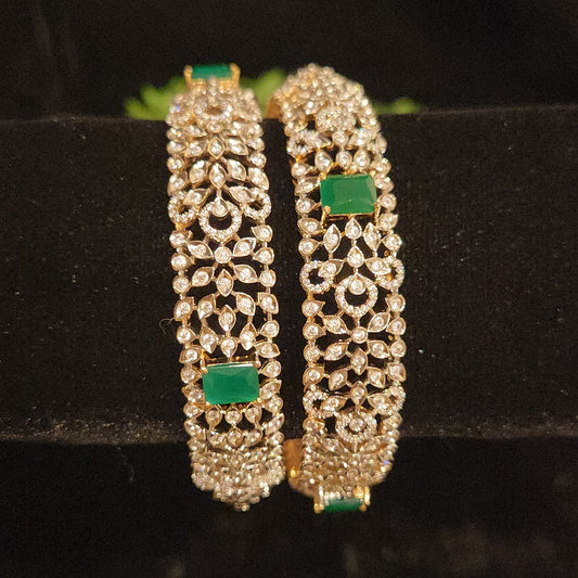 Designer CZ Floral Bangles
