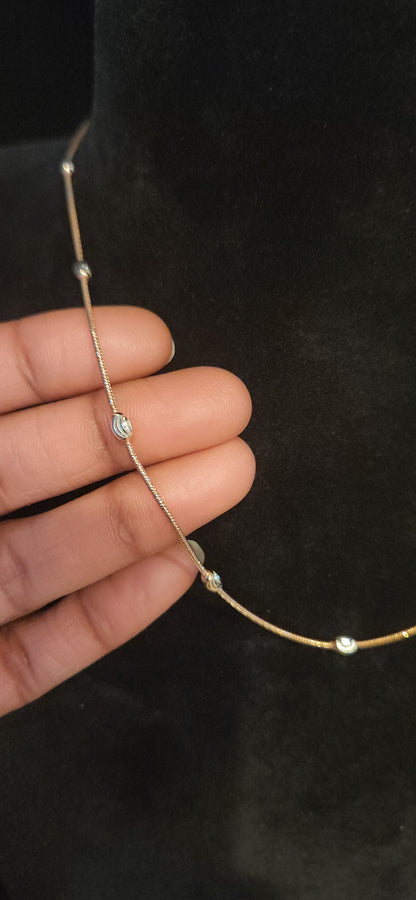 92.5 Silver Moissanite Motif Chain