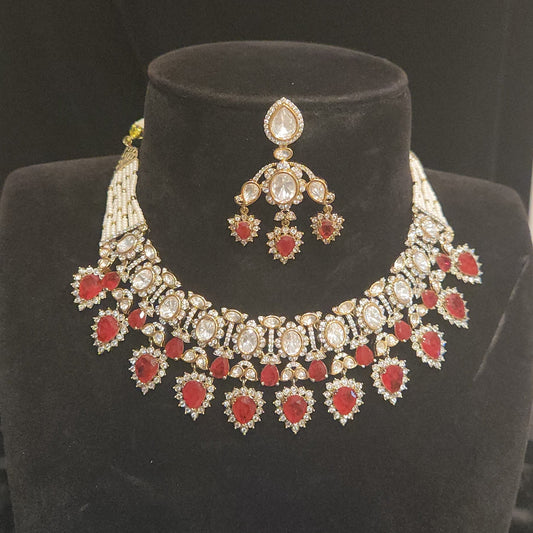 Charming Moissanite Designer Necklace Set