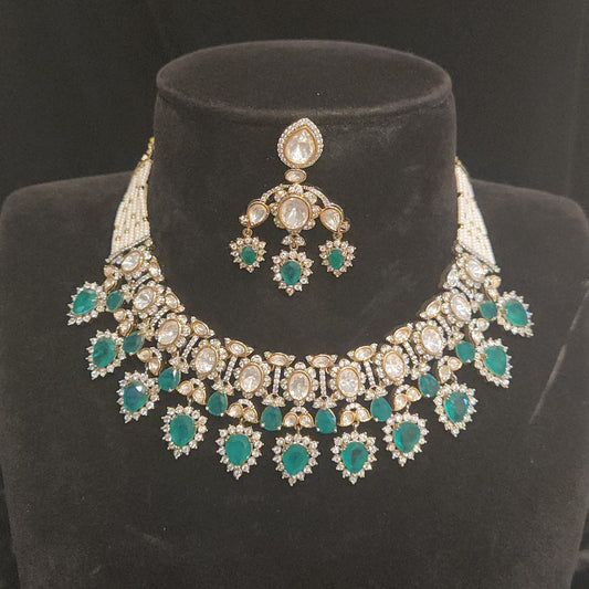 Charming Moissanite Designer Necklace Set