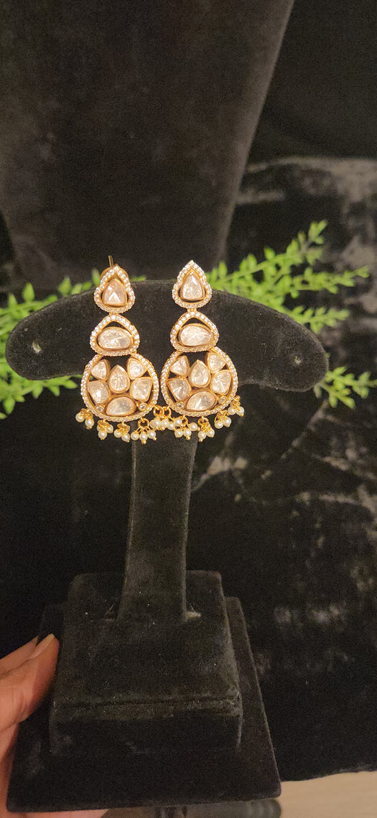 Modern Geometric Moissanite Earrings