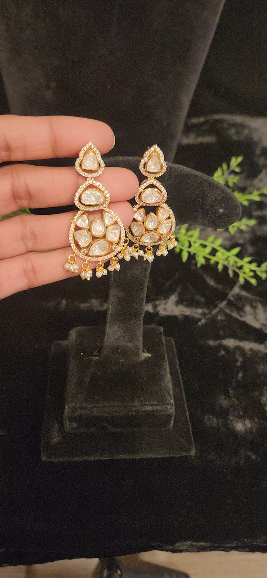 Modern Geometric Moissanite Earrings