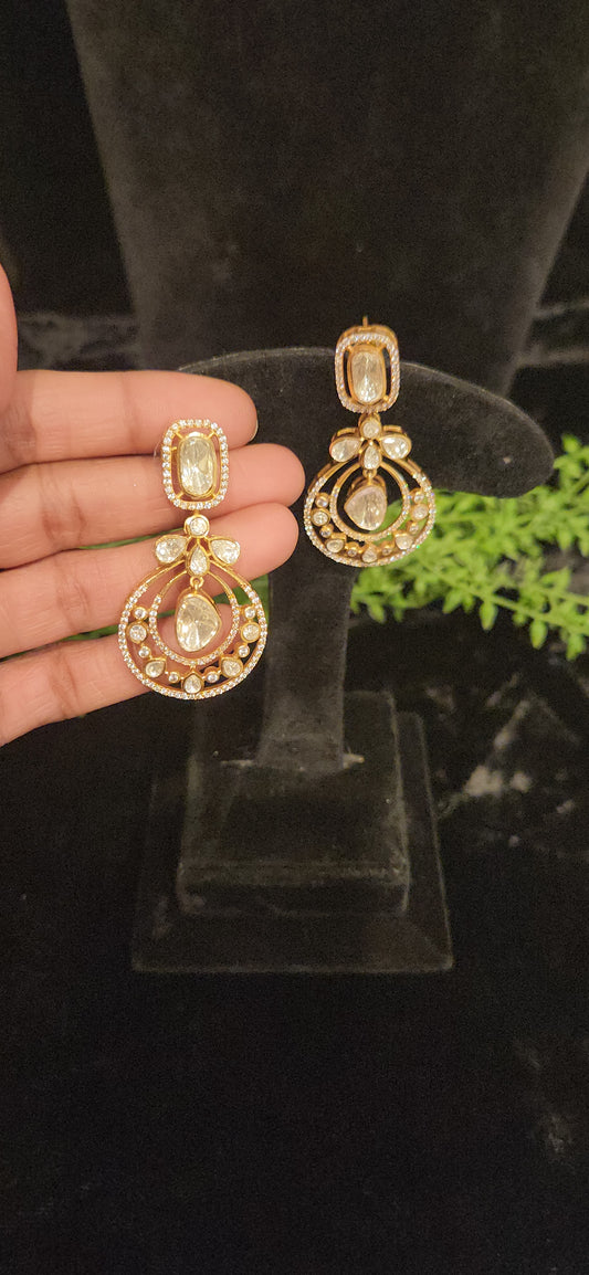 Exquisite Chandbali Moissanite Designer Earrings