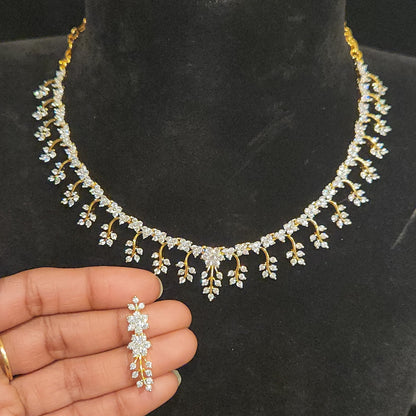 Designer Floral & Leaf Motif Necklace Set